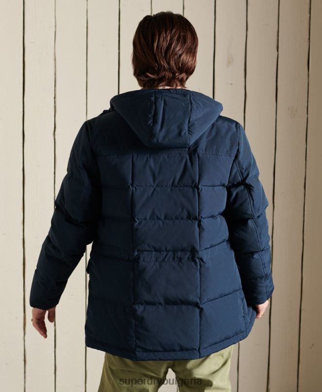 Superdry облекло N00H4644 военноморски флот мъже палто парка за планински експедиции