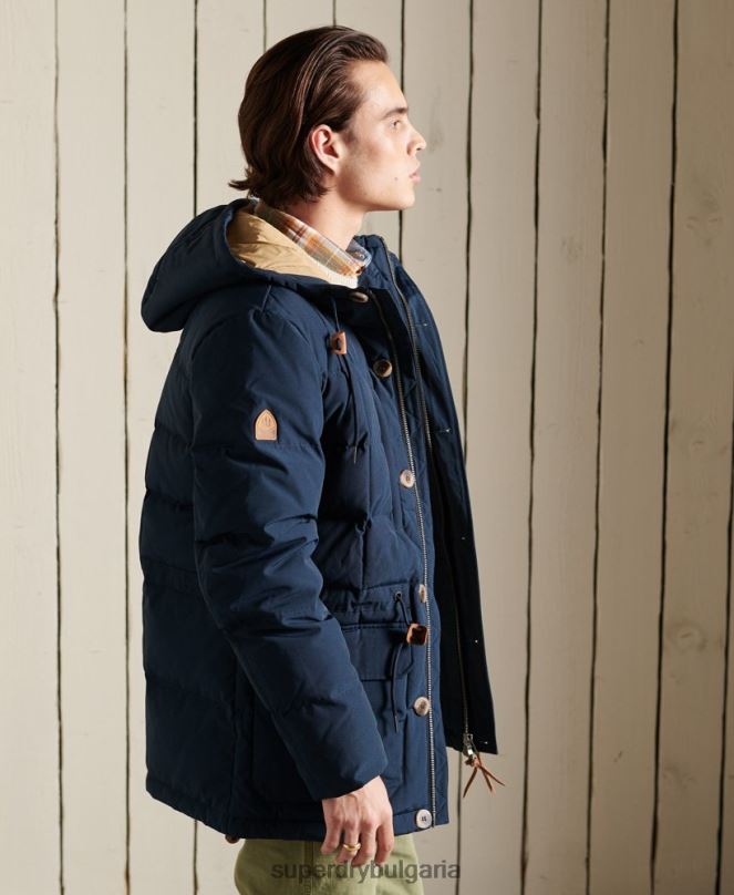 Superdry облекло N00H4644 военноморски флот мъже палто парка за планински експедиции