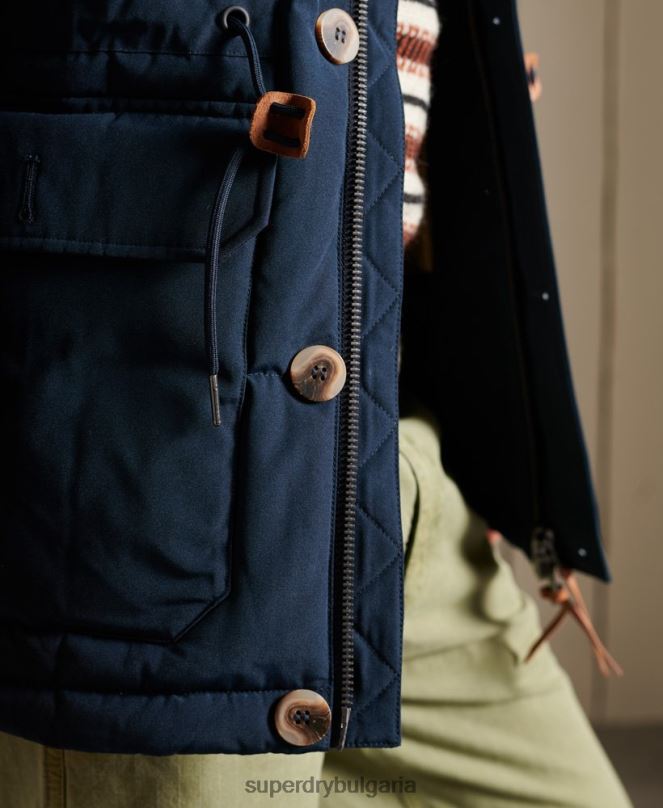 Superdry облекло N00H4644 военноморски флот мъже палто парка за планински експедиции