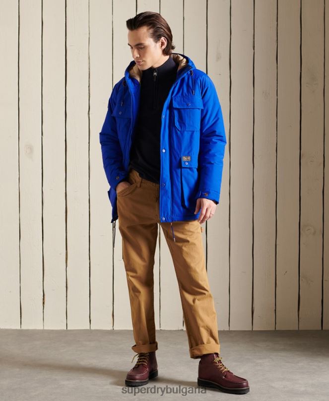 Superdry облекло N00H4684 син мъже палто с планинска подплата