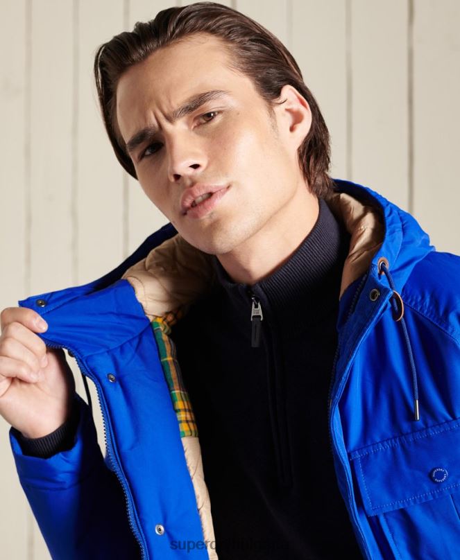 Superdry облекло N00H4684 син мъже палто с планинска подплата
