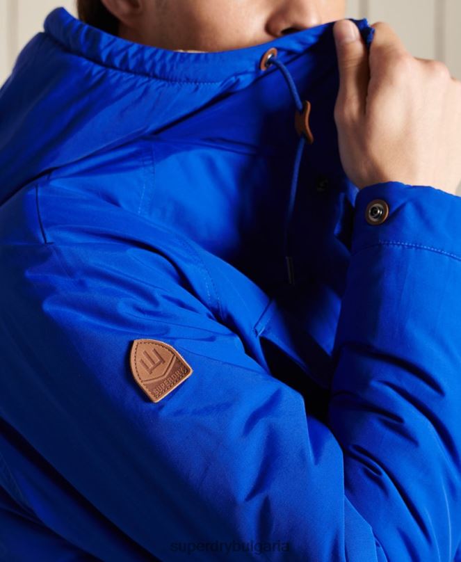 Superdry облекло N00H4684 син мъже палто с планинска подплата
