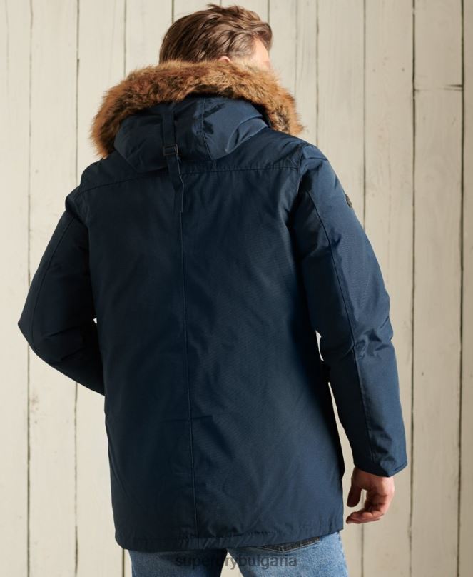 Superdry облекло N00H4727 военноморски флот мъже новобранец палто парка