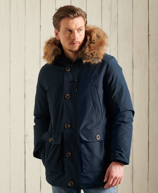Superdry облекло N00H4727 военноморски флот мъже новобранец палто парка