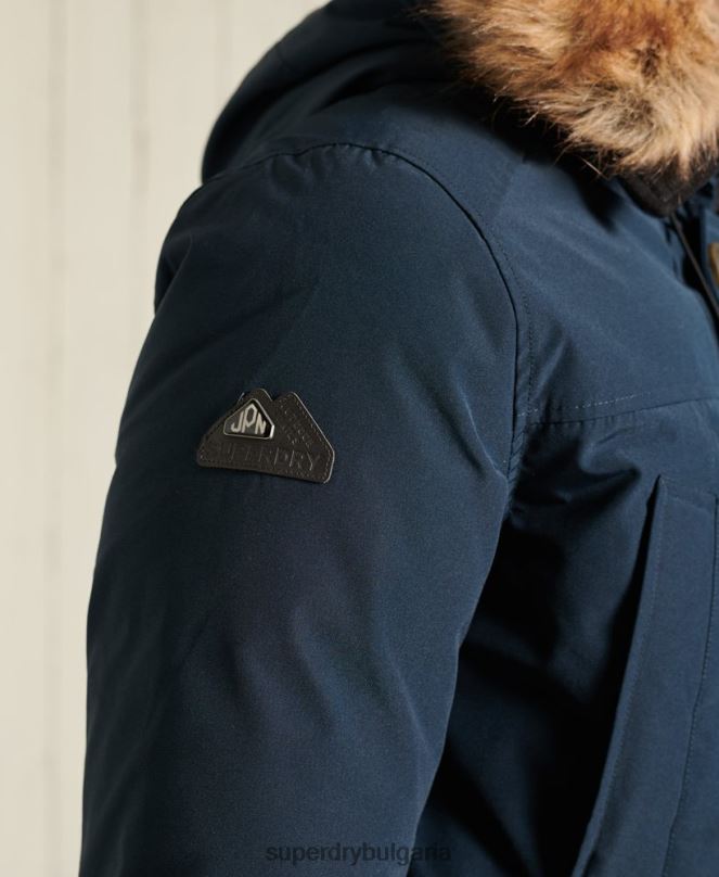 Superdry облекло N00H4727 военноморски флот мъже новобранец палто парка