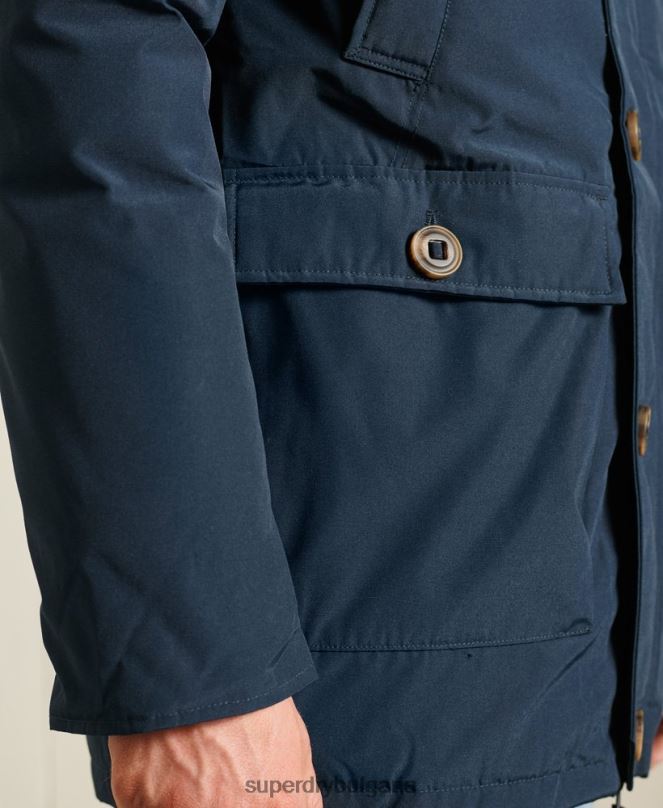 Superdry облекло N00H4727 военноморски флот мъже новобранец палто парка