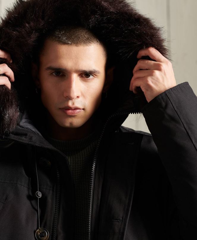 Superdry облекло N00H4734 черен мъже новобранец палто парка