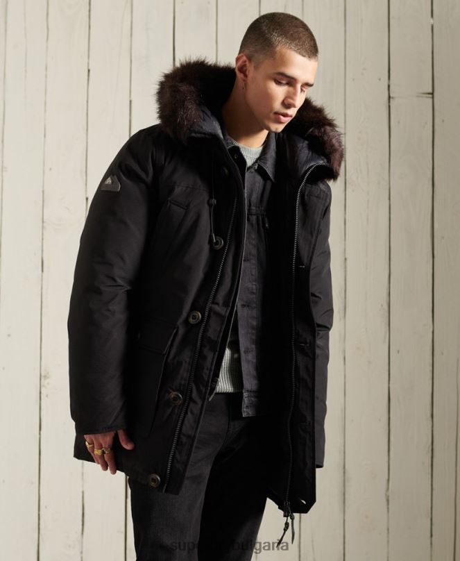 Superdry облекло N00H4734 черен мъже новобранец палто парка