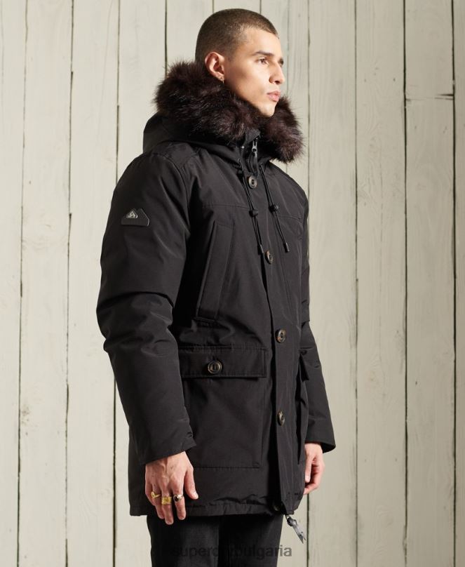 Superdry облекло N00H4734 черен мъже новобранец палто парка