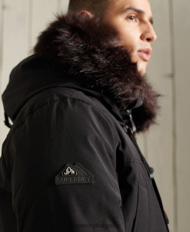 Superdry облекло N00H4734 черен мъже новобранец палто парка