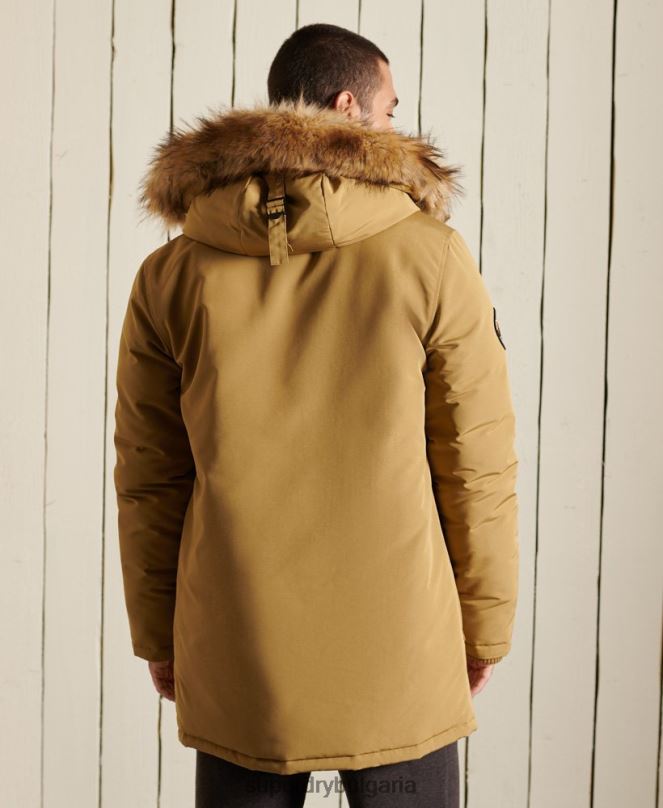 Superdry облекло N00H4738 тен мъже палто парка everest