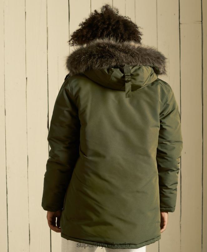 Superdry облекло N00H4739 зелено мъже палто парка everest