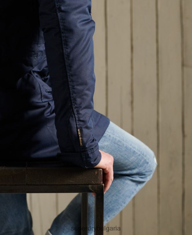 Superdry облекло N00H4760 син мъже служебно средно тежко палто парка