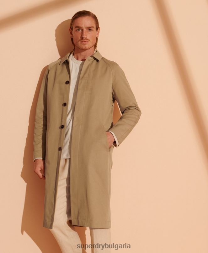 Superdry облекло N00H4764 кафяво мъже лимитирана серия класическо палто Mac