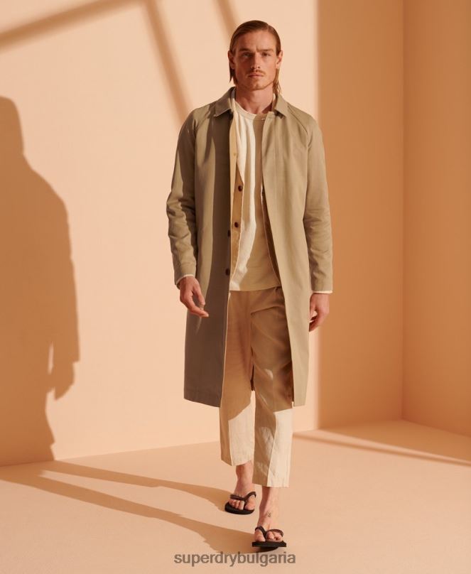 Superdry облекло N00H4764 кафяво мъже лимитирана серия класическо палто Mac