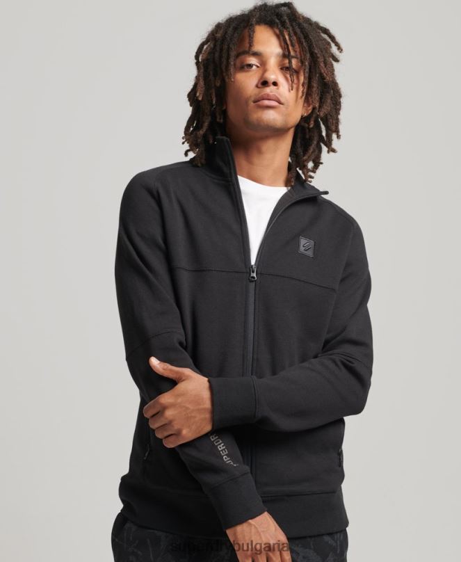 Superdry облекло N00H5087 черен мъже технологична писта отгоре