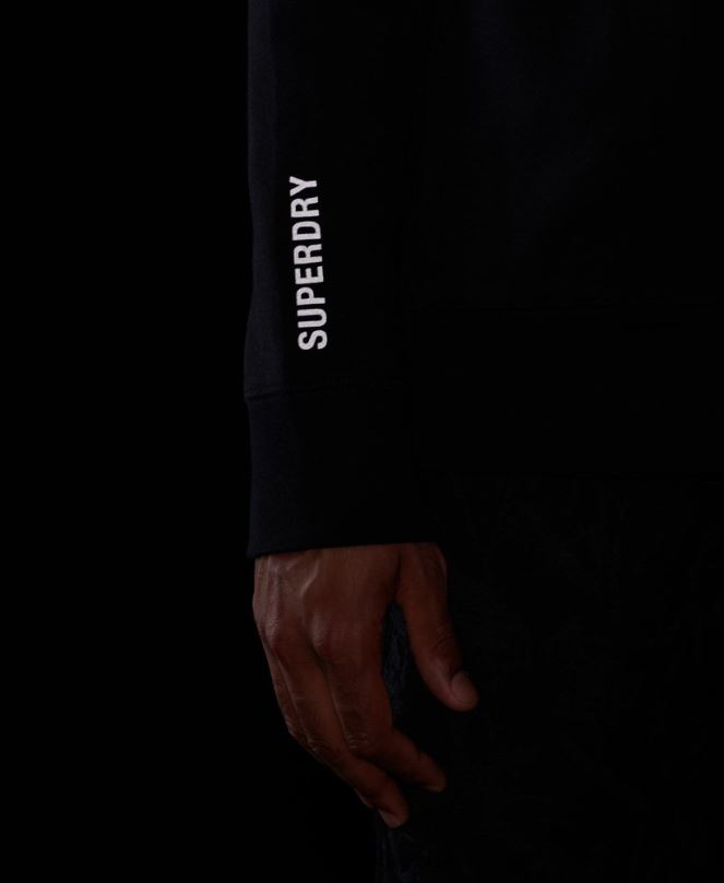 Superdry облекло N00H5087 черен мъже технологична писта отгоре