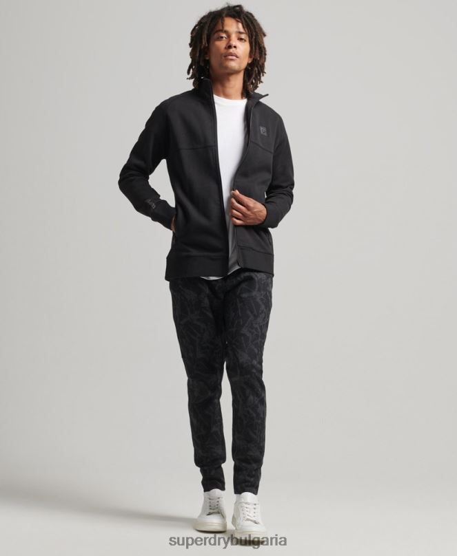 Superdry облекло N00H5087 черен мъже технологична писта отгоре
