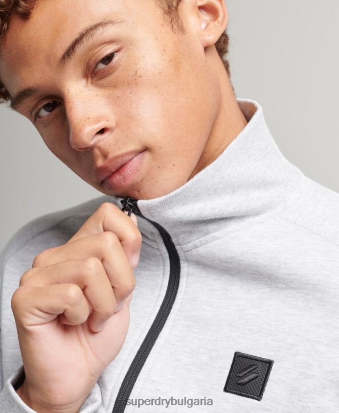 Superdry облекло N00H5096 сиво мъже технологична писта отгоре