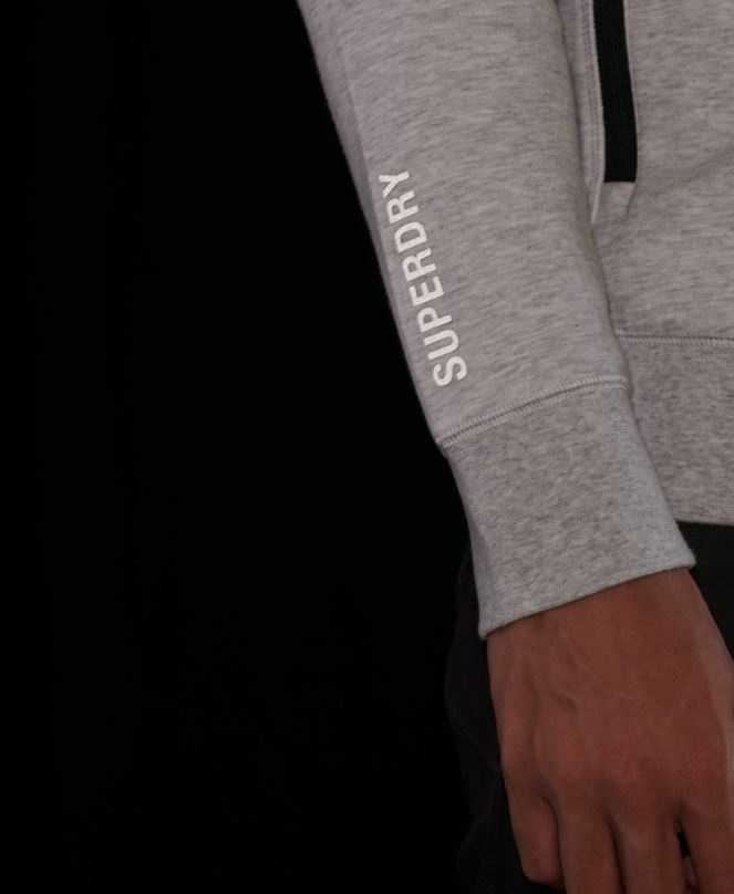 Superdry облекло N00H5096 сиво мъже технологична писта отгоре