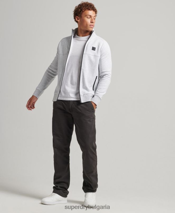 Superdry облекло N00H5096 сиво мъже технологична писта отгоре