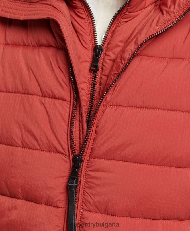 Superdry облекло N00H959 кафяво мъже късо леко пухено палто