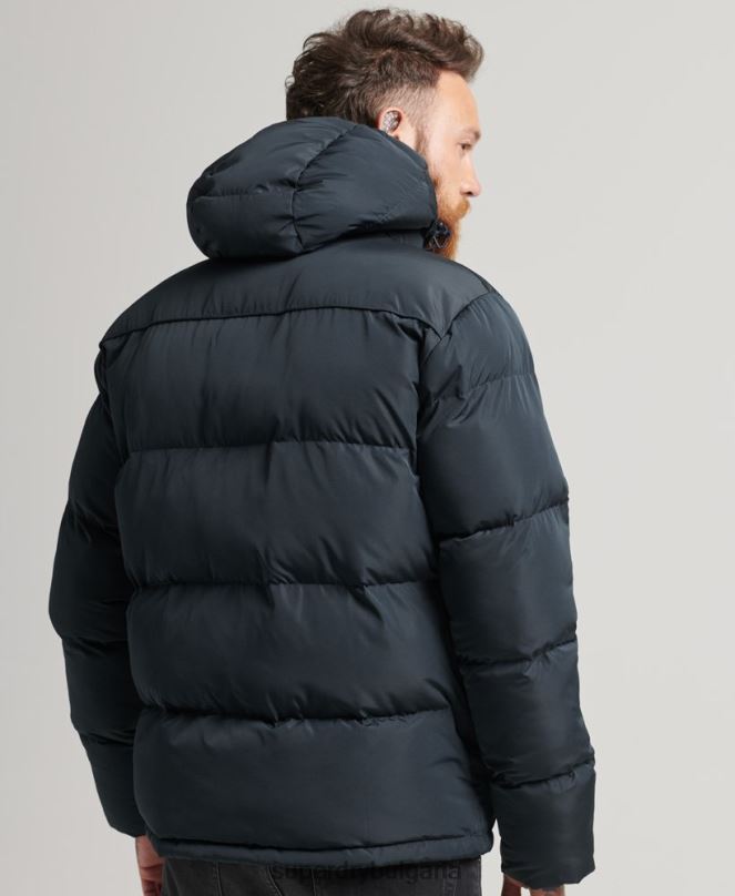 Superdry облекло N00H988 военноморски флот мъже късо пухено палто