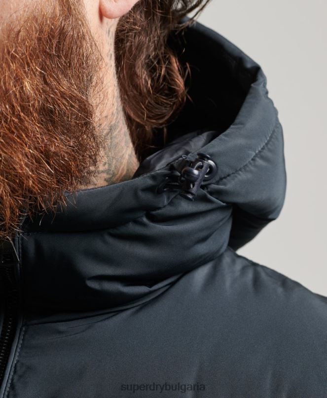 Superdry облекло N00H988 военноморски флот мъже късо пухено палто