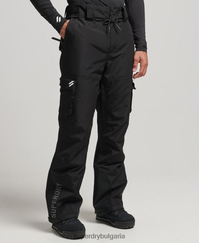 Superdry облекло N00H1372 черен мъже ски ultimate спасителни панталони