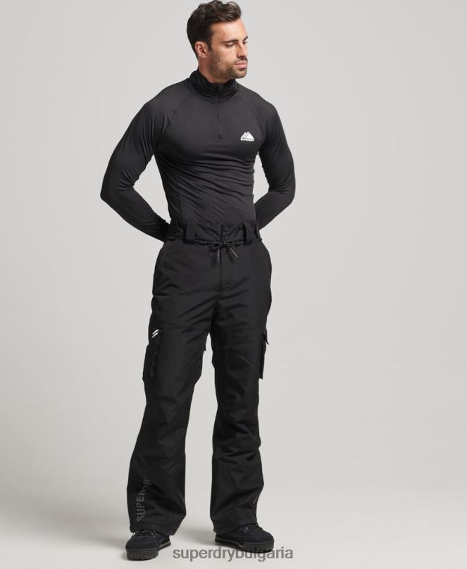 Superdry облекло N00H1372 черен мъже ски ultimate спасителни панталони