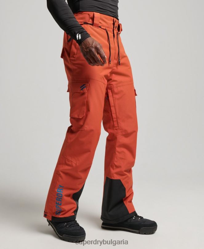 Superdry облекло N00H1378 оранжево мъже ски ultimate спасителни панталони