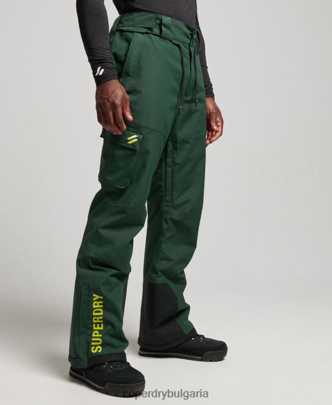 Superdry облекло N00H1380 зелено мъже ски ultimate спасителни панталони