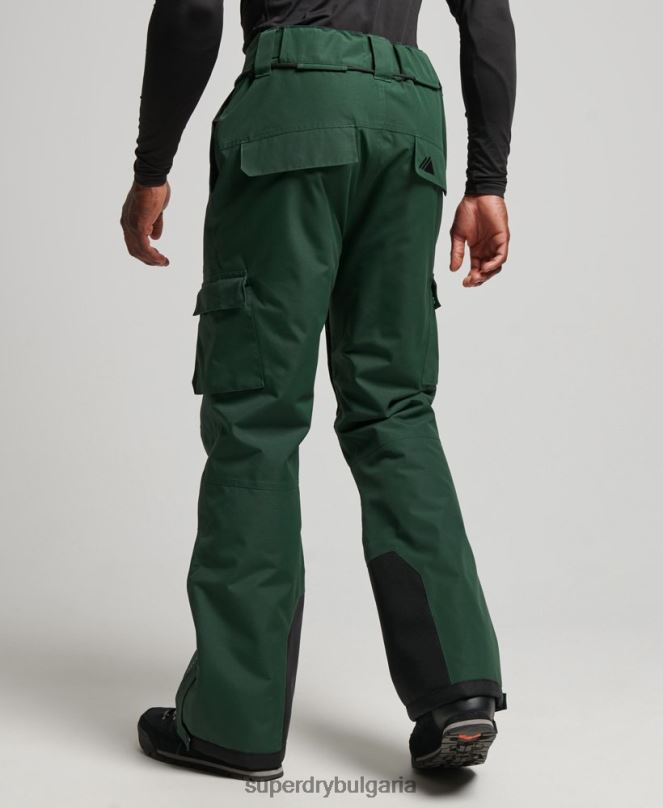 Superdry облекло N00H1380 зелено мъже ски ultimate спасителни панталони