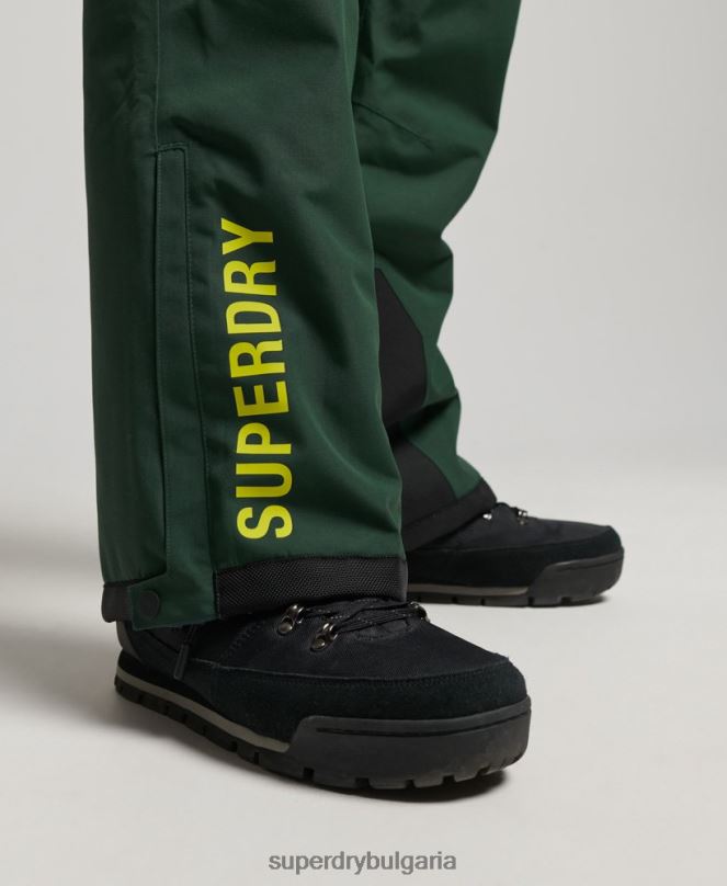 Superdry облекло N00H1380 зелено мъже ски ultimate спасителни панталони
