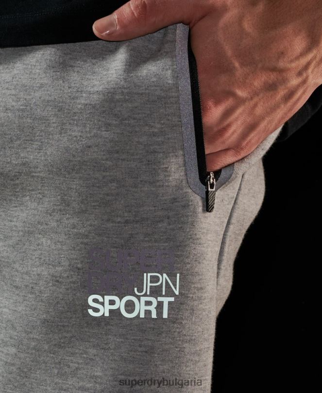 Superdry облекло N00H1410 сиво мъже gymtech джогинг
