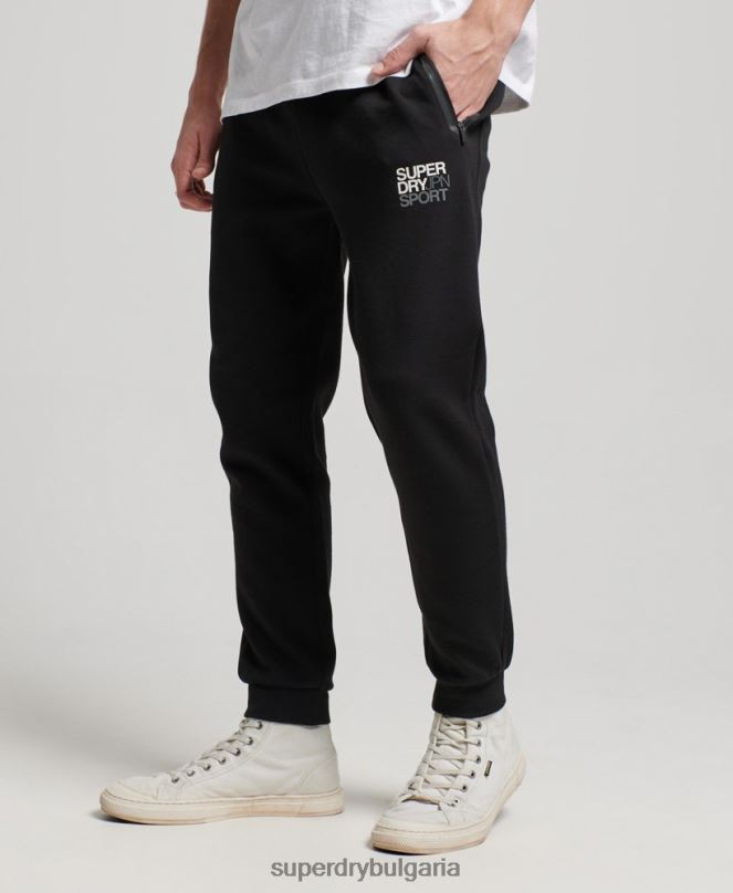 Superdry облекло N00H1415 черен мъже gymtech джогинг