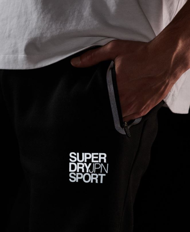 Superdry облекло N00H1415 черен мъже gymtech джогинг
