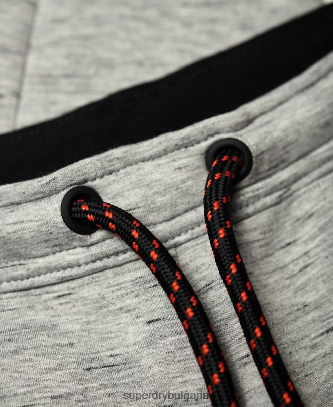 Superdry облекло N00H1442 сиво мъже gym tech стреч тънък джогинг