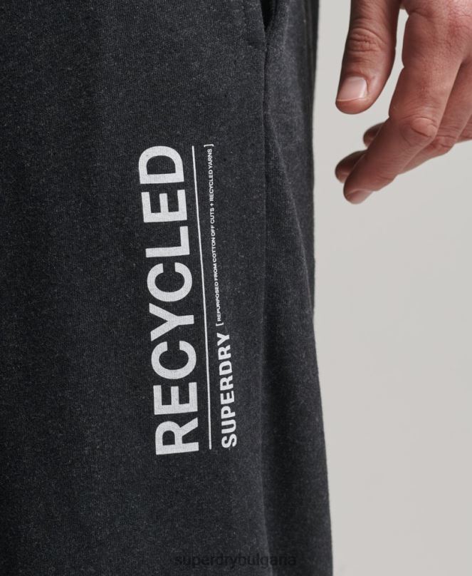Superdry облекло N00H1607 черен мъже рециклирани спални панталони