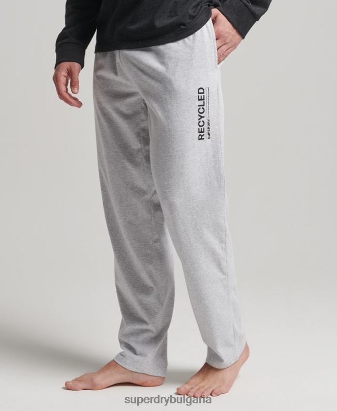 Superdry облекло N00H1608 сиво мъже рециклирани спални панталони