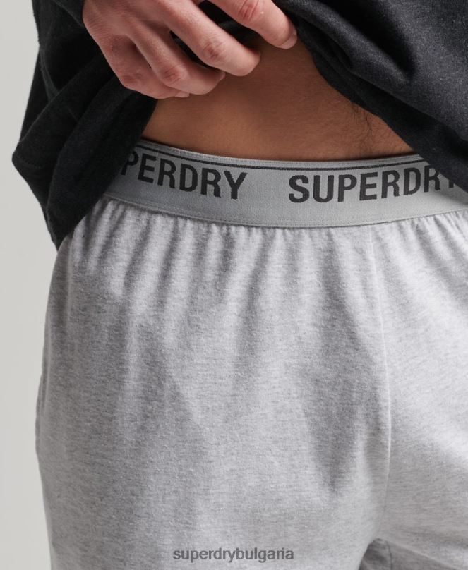 Superdry облекло N00H1608 сиво мъже рециклирани спални панталони