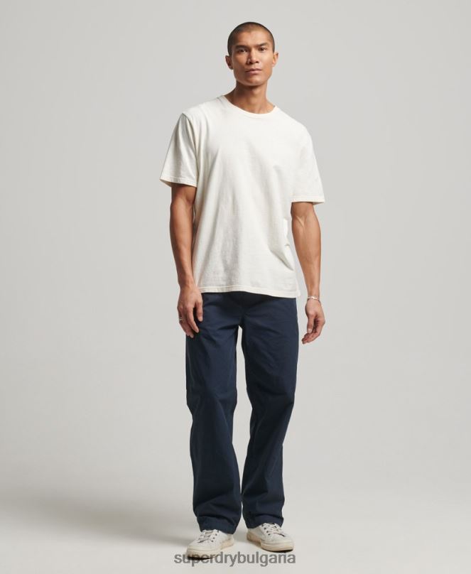 Superdry облекло N00H27 военноморски флот мъже тъкани джогинг