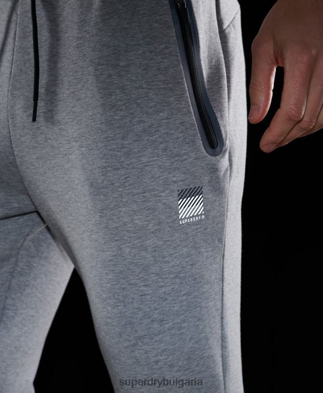 Superdry облекло N00H5405 сиво мъже обучение на джогинг гимтек