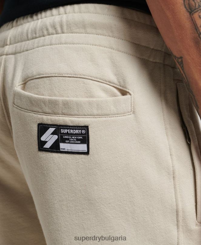 Superdry облекло N00H6366 бежово мъже код микро лого джогинг