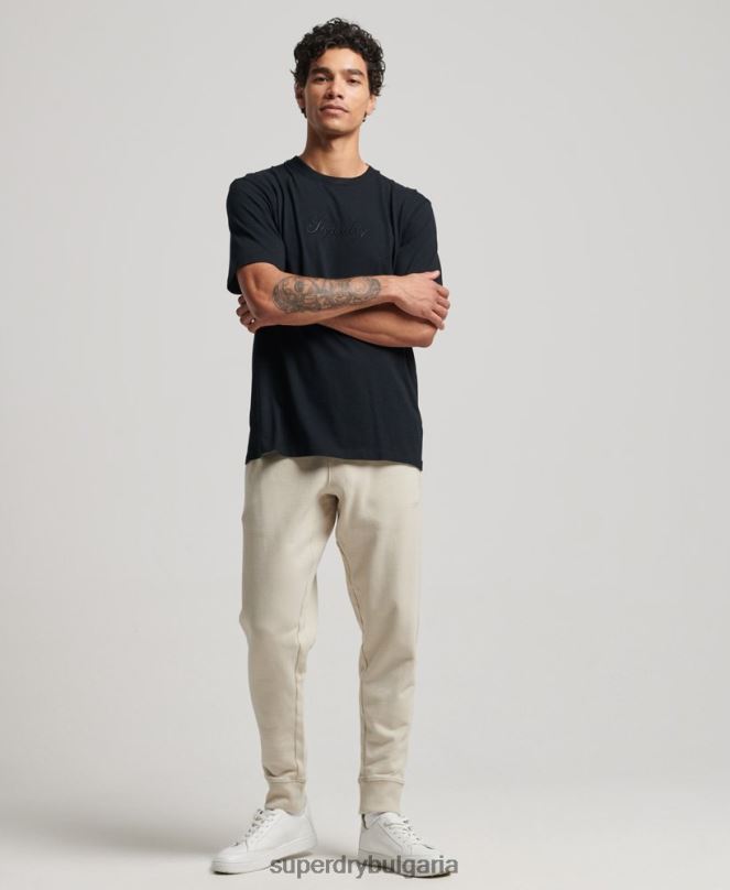 Superdry облекло N00H6366 бежово мъже код микро лого джогинг