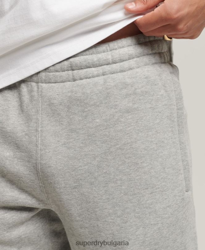 Superdry облекло N00H6369 сиво мъже джогинг с апликации