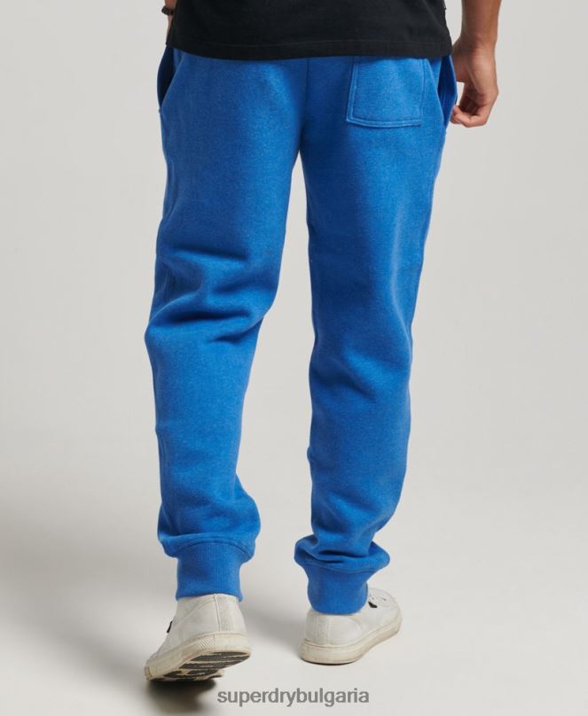 Superdry облекло N00H6371 син мъже джогинг ретро бродирани лого от органичен памук