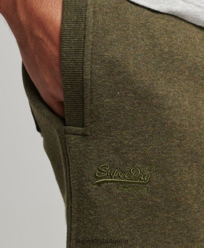 Superdry облекло N00H6372 каки мъже джогинг ретро бродирани лого от органичен памук