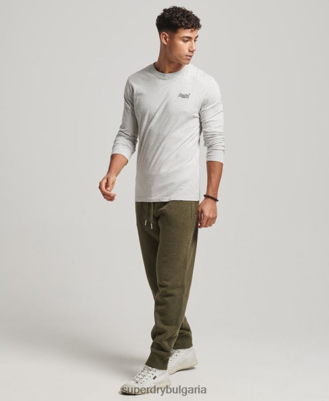 Superdry облекло N00H6372 каки мъже джогинг ретро бродирани лого от органичен памук