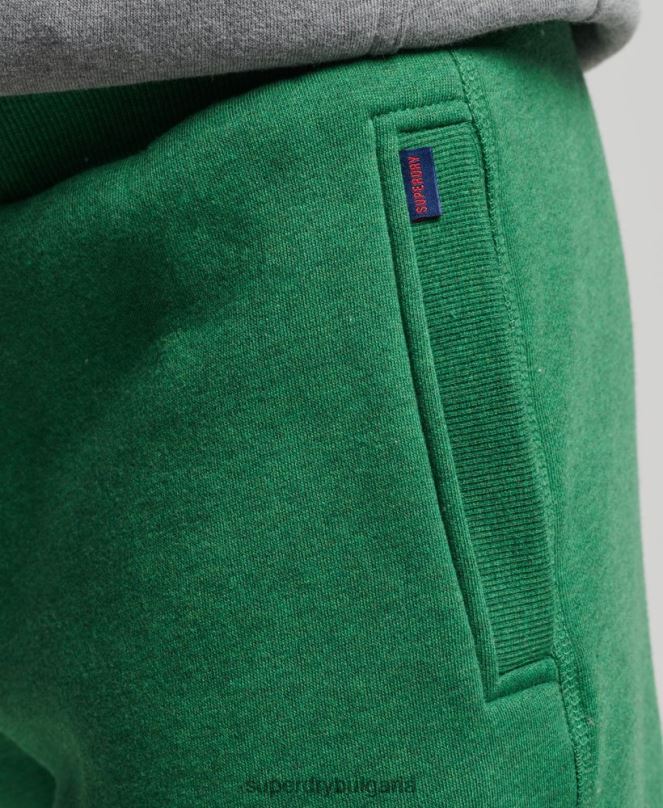 Superdry облекло N00H6381 зелено мъже джогинг ретро бродирани лого от органичен памук